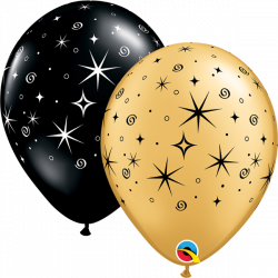 Luftballon Sparkle and Swirls gold