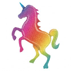 Glitter Rainbow Unicorn Holographische 54in/137cm