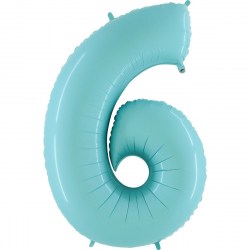 Zahlenballon Pastel Blue 6