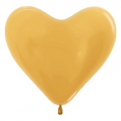 Herzballon latex gold