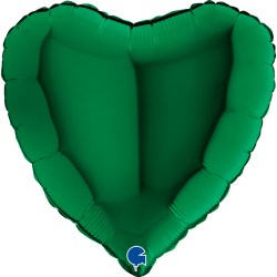 Folienballon Herz dark green