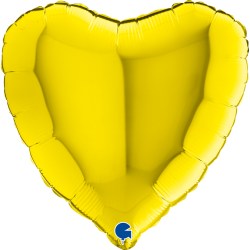 Folienballon Herz Yellow