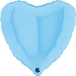Folienballon Herz blue Matt