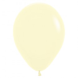 Pastel Matt Yellow Latexballon Rund 12in/30cm