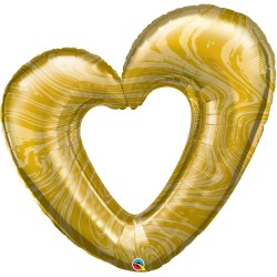 Open Marble Heart Gold 107cm