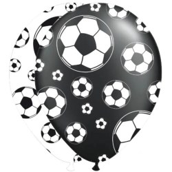 Ballons Fußball Schwarz & Weiß - 8 Stück