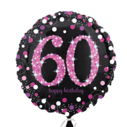 60 Jahre pink Folienballon