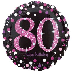 80 Jahre pink Folienballon