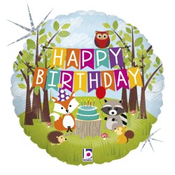 Folienballon Woodland Birthday