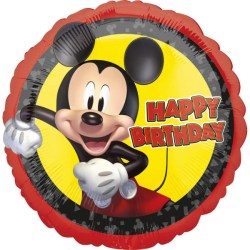 Folienballon Happy Birthday Mickey