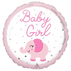 Folienballon Baby Girl Elefant