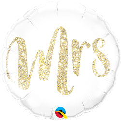 Folienballon Mrs Glitter Gold