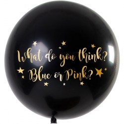 Gender Reveal Latexballon schwarz 90cm