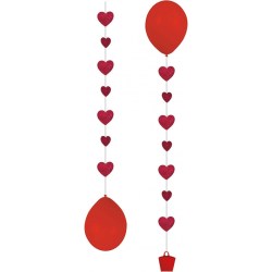 3 Balloon Tails for 11 Balloons Heart 50.8 cm