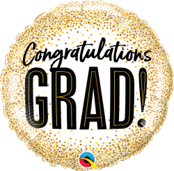 Congratulations Grad Gold Glitter