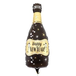 Folienballon Happy New Year Champagnerflasche