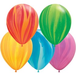 Luftballons  Rainbow SuperAgate Regenbogen Luftballons Qualatex Latex Ballo