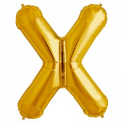 Folienbuchstabe X Gold