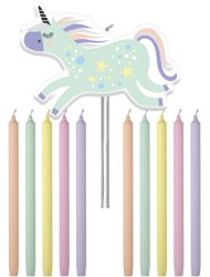 Kerzen Unicorns & Rainbows 10cm 