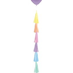 Balloon Tail Tassel Rainbow Paper Length 70 cm