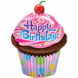 Folienballon Geburtstag Cupcake