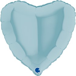 Folienballon Herz pastel blue