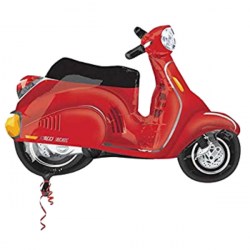 Folienfigur motor scooter rot