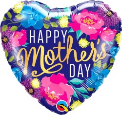 Folienballon Mothers Day Colourful Peonies 