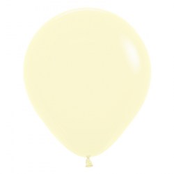Pastel Matt Yellow Latexballon Rund 18in/45cm