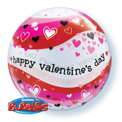 Qualatex Bubble Ballon Happy Valentines day