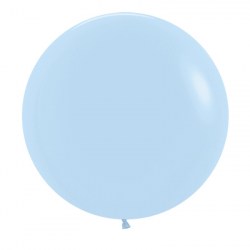 Pastel Matt blue Latexballon Rund 124inch/60cm
