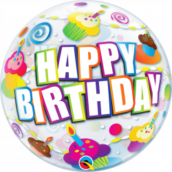 Single Bubble - Happy Birthday Cupcake