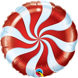 Folienballon Candy Swirl Red
