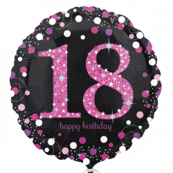 18 Jahre pink Folienballon