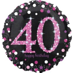 40 Jahre pink Folienballon