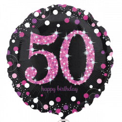50 Jahre pink Folienballon
