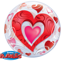 Qualatex Bubble Ballon herz