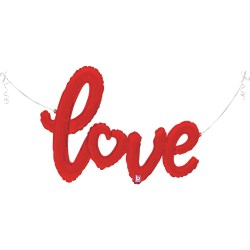 love script folienballon rot