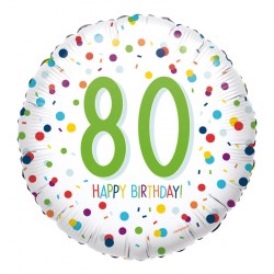 Confetti Birthday 80  Jahre