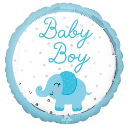Folienballon Baby Boy Elefant