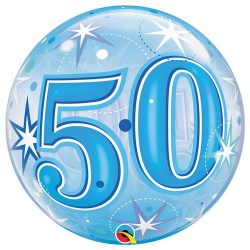 Single Bubble - Geburtstag, Blau 50
