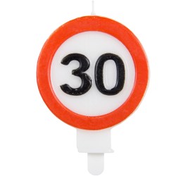 Zahlenkerze Verkehrszeichen 30 Geburtstag