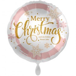 Folienballon Merry Christmas und ein frohes neue Jahr