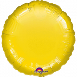 Folienballon rund gelb metallic