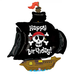 Shape Happy Birthday FolienballonPiratenschiff