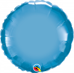 Folienballon rund blau chrome