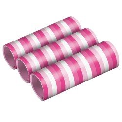 3 Luftschlangen Hot Pink Papier 0,7 x 400 cm