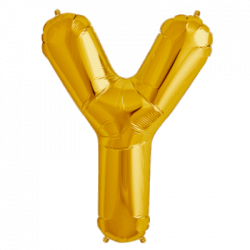 Folienbuchstabe Y Gold