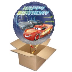 Ballongruß  Happy Birthday Cars